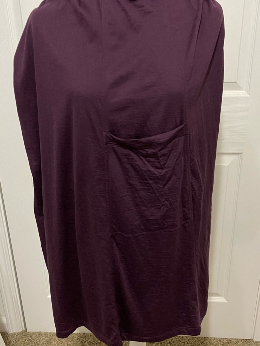 Reversible Summer Midi Dress with Waist Tie in marionberry - Picture 10 of 11